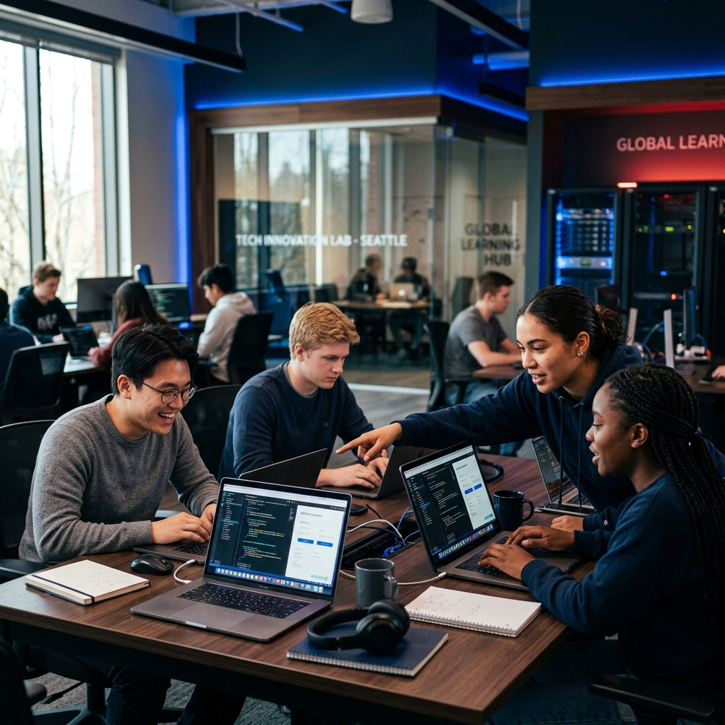 Students learning